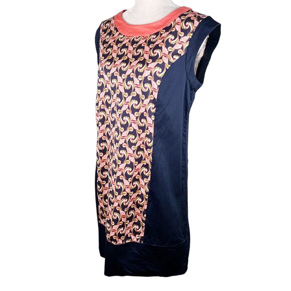 The Webster Miami Target Shift Dress 14 Sleeveless Lightweight Navy Coral - Picture 9 of 14